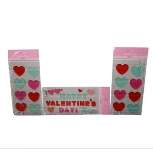 Valentine's Day Heart Gel Clings - Red, Pink, Green